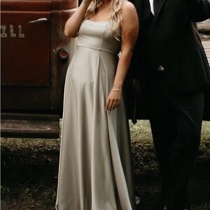 ASOS Sage Green Satin Maxi Dress